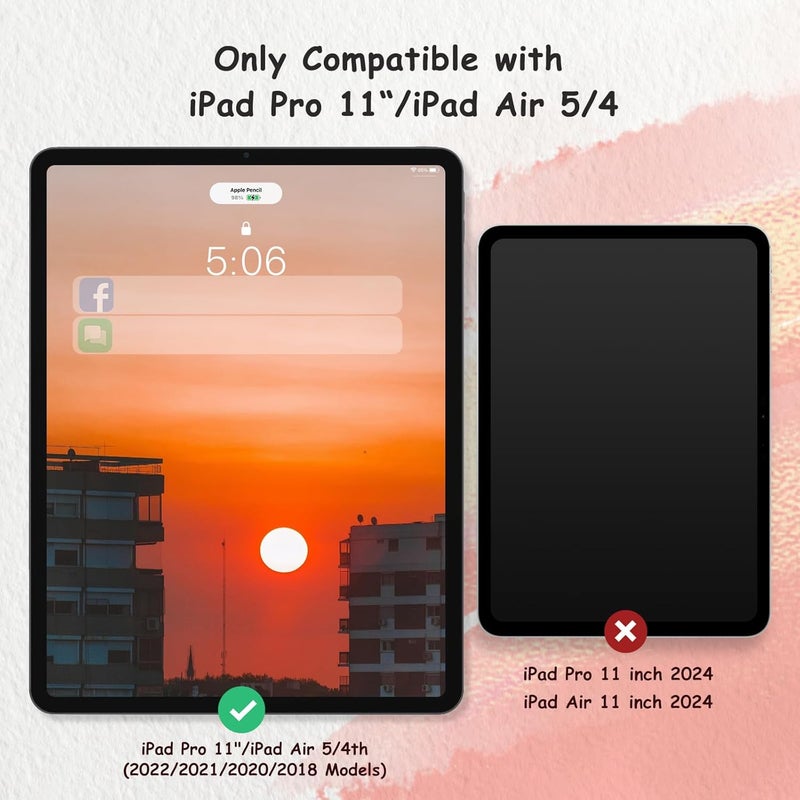 bersem 2 PACK Paperfeel Screen Protector for iPad Pro 11 inch (2022/2021/2020/2018 Models) / iPad Air 5th / 4th Generation (10.9 inch), Matte PET Film for Drawing, Anti-Glare, Easy Installation - Image 2